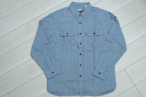 Новый Levi's 19587-0154 JP L Size/US M Size Classic Worker Рубашка с длинным рукавом/смягчение Hickory Fit Fit