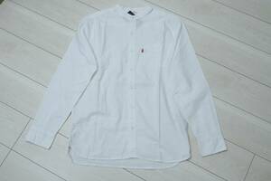 新品リーバイス47784-0019 JP Lサイズ/US Mサイズ 1ポケット バンドカラーシャツ ホワイト/白 長袖 スタンダードフィット