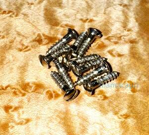 WD Music 純正 Fender Size Slot Oval head Pickguard Screws Nickel 10本 フェンダー サイズ－頭 マイナス オーバル ネジ ビス スクリュー