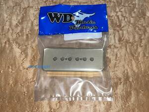 訳有 新品 WD Music 純正 P-90 Plated Brass Pickup Cover Gold GibsonギブソンSize ハムバッカー ピックアップ カバー 弦間 ピッチ 10mm