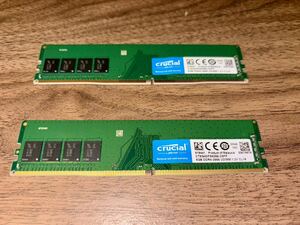 Crucial DDR4-2666 UDINM 8GB×2 настольный память CT8G4DFS8266 всего 16GB б/у 