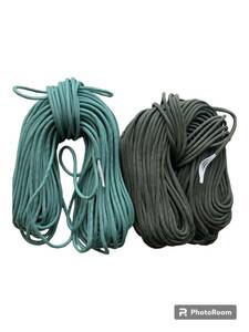 pala code 4mm 9 core retro green moss green 2 pcs set junk camp hand-knitted rope 