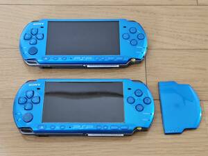 SONY PSP 3000 ブルー 2台 通電確認のみジャンク品扱い