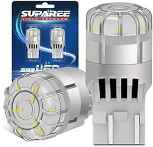 SUPAREE T20 ダブル球 LED テールランプ ブレーキランプ LEDバルブ ホワイト 無極性 爆光 DC12V 国産車対