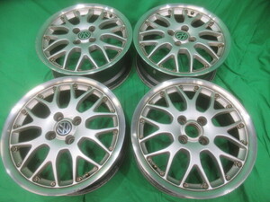 1EZ ゴルフ 3 カブリオレ 純正？ OP？ BBS シルバー 16インチ 16X6.5J +45 PCD100 4H アルミ ホイール 4本 メッシュ