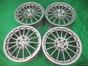 オーゼット OZ スーパーツーリズモ？ シルバー 17インチ 17X7J +45 PCD114.3 5H アルミ ホイール 4本 A356 770452