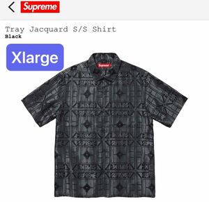 Supreme Tray Jacquard S/S Shirt Black XL