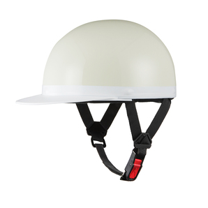 ヘルメット 半キャップ 白ツバ ホワイト 57cm～59cm未満 半ヘル 新品 SG規格・PSCマークの画像1
