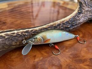 T.C.G Handmade Lures 55s No.9 ハンドメイドミノー アワビ貼り ハンドメイドルアー