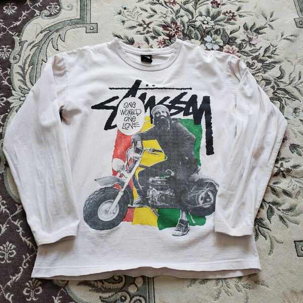 stussy one world one love ロングTシャツ　M