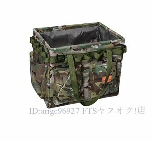 B2122☆新品ツールボックス 収納ケース 持ち運び キャンプ用品 アウトドア 収納コンテナ バケツ ジャングル迷彩