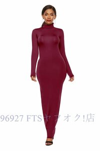 B0278☆新品ワンピースレディース 着心地抜群 20代30代40代 sexy ロング丈 red