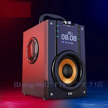 B7029☆新品2色 2200mBh 4.2 ワイヤレス Bluetooth スピーカー Led 3D サラウンドステレオサブウーファーのTF FM BUX_画像1