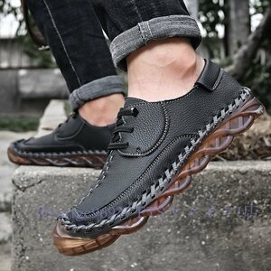 B1912* new goods super rare men's walking shoes original leather shoes gentleman shoes sneakers light weight Loafer ventilation outdoor shoes 24~28cm