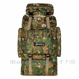 B1685☆新品【キャンプに最適 50L 大容量】リュック バックパック リュックサック メンズ レディース 撥水 軽量 アウトドア グリーン系