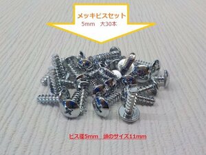 ★☆バイク　スクーター　メッキビスセット　5ｍｍ　大30本★