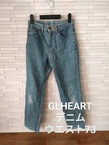 GLHEART ストレート デニム インディゴ ウエスト73