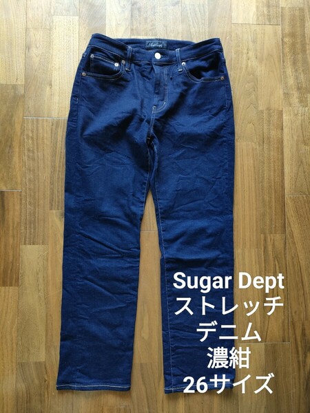 Suger Dept ストレッチ ストレート デニム 濃紺 Lサイズ相当