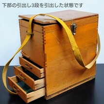 昭和30年頃に祖父が手作りした木製の釣り道具入れ　（釣り フィッシング タックルボックス 餌箱 魚籠 クーラーボックス 木工細工）　_画像1