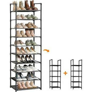 new goods shoes rack black width approximately 45× depth 28× height 176cm 10 step 18-2 shoe rack shoes shelves shoes storage 10 step 116