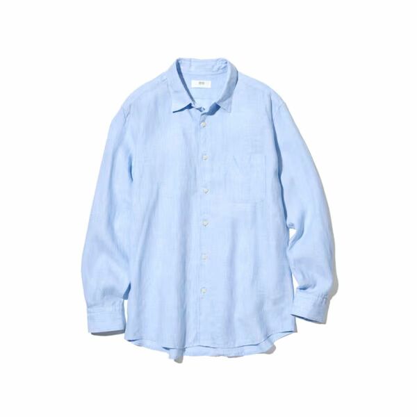 UNIQLO プレミアムリネンシャツ（長袖）※カラー: 61 BLUE