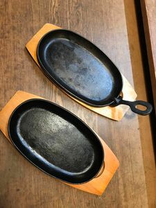 小判ステーキ皿　2枚組 鉄板