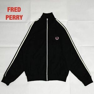 【希少】FRED PERRY　フレッドペリー　トラックジャケット　ツインテープ　マルチカラー　ユニセックス　月桂樹　刺繍ロゴ　80s　J3370