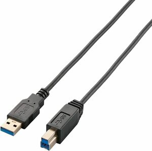 エレコム USBケーブル USB3.0 A-Bタイプ スリム 2m ブラック USB3-ABX20BK