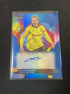 Topps Finest UEFA ユリアン・ブラント Julian Brandt 直筆サインカード ドルトムント /150