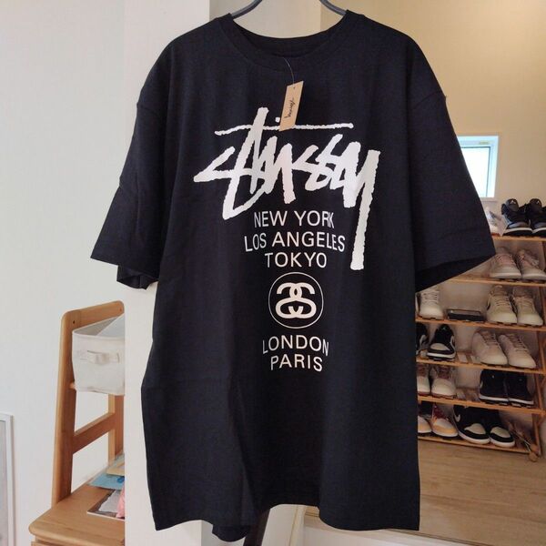 ワールドツアー　XL　黒　STUSSY