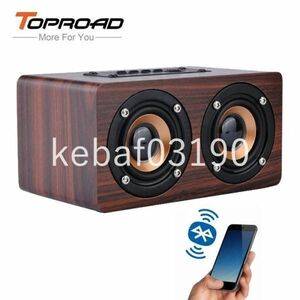 H2022:☆Toproad木製ワイヤレスbluetoothスピーカーポータブルハイファイ衝撃低音altavoz