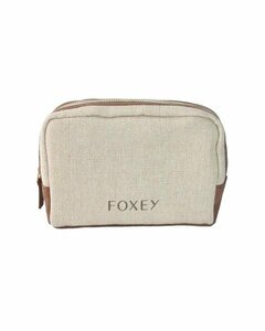 フォクシー FOXEY ベージュ 茶 ポーチ