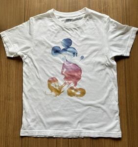  Uniqlo * Mickey Kids T-shirt watercolor painting man and woman use 140cm