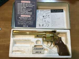  Kokusai metal model gun m29 44 Magnum 24k plating box instructions Cart attaching 