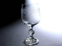 #7065【ボヘミアグラス】　ワイングラス５脚セット　　クリスタルグラス　　新品　　数量追加可能　_画像3