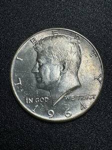 アメリカ ケネディ ハーフダラー銀貨 1964年 50セント銀貨 12.5ｇ シルバー900