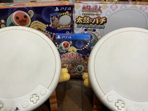 PS4 プレイステーション4 ソフトと太鼓とバチ 太鼓の達人専用コントローラー 2台(HORI)