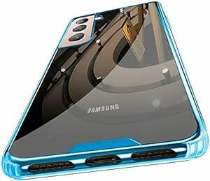 Galaxy S21ケースクリア 耐衝撃 薄型 透明 米軍MIL規格取得 Galaxy S21 カバー TPUバンパー+背面P