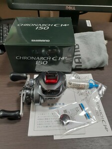 【美品】 SHIMANO 14 クロナーク CI4+ 150 アベイル メカニカルブレーキノブ ※シマノリール