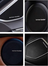 Harman/Kardon 2個 スピーカー エンブレム　ピンタイプ　ロゴ マーク アルミ製ポリッシュ仕上げ BMW ローバー ハーマン カードン benz audi_画像4