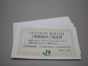  JR東日本株主優待　STATION BOOTH 1時間無料ご利用券2枚セット　