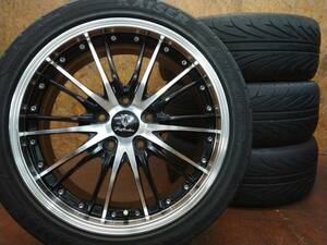 ★17インチ 深リム TRAFFICSTAR VX + KENDA KR20 215/45R17 4本セット[ノア ヴォクシー リーフ セレナ ステップワゴン MAZDA3 アクセラ]