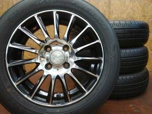 ★LEONIS + DUNLOP ENASAVE EC300+ 165/65R14 4本セット[タント ムーヴキャンバス N-BOX ワゴンR スペーシア エブリィワゴン 軽自動車]