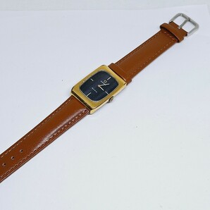 稼働品 OMEGA オメガ ジュネーブ 青文字盤 手巻 メンズ腕時計 スクエア ベルト社外品新品 の画像5