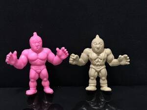 キン消し　キン肉マン　レアカラー（パート1：ピンク　・　パート3：ベージュ）　2種セット　当時物　キン肉マン消しゴム　キンケシ