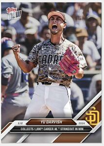 topps now 183 ダルビッシュ有 日米通算199勝目 ナショナルリーグ通算1000奪三振カード