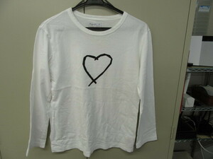  Agnes * беж белый Heart хлопок футболка i(S) 24-5-053