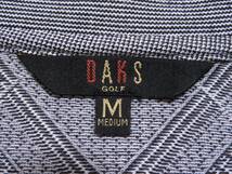 未使用に近い極美品 DAKS GOLF ダックス チェック柄ドライポロシャツ 吸汗速乾 半袖トップス メンズ ゴルフウエア 紳士 M 春夏物_画像6