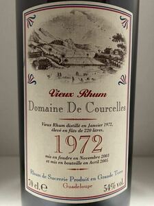 【古酒】古酒　OLD RUM ドメーヌ・ド・クルセル・1972年・700ml・54％　閉鎖蒸留所