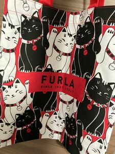 新品未使用　FURLA トートバッグ　猫　招き猫　